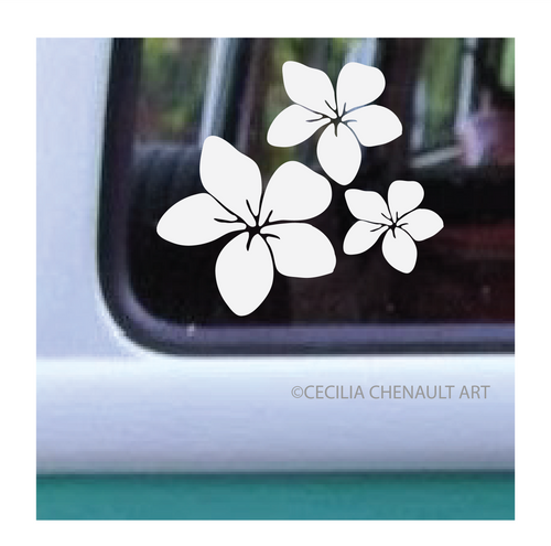 Size 4.25" x 4.75"
Plumeria Trio©