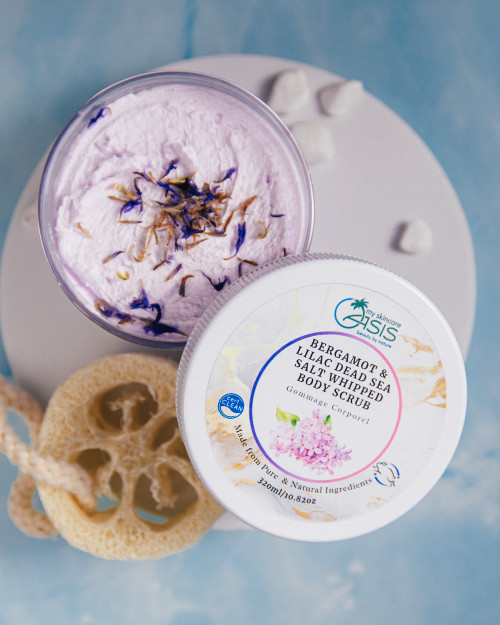 Natural Bergamot & Lilac Dead Sea Salt Whipped Body Scrub