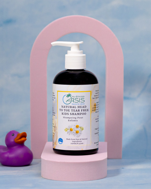 Natural Head to Toe Tear-Free Kids Shampoo and Body Wash with Chamomile Extract, Vitamin E, and Natural Moisturizing Factors for gentle cleansing