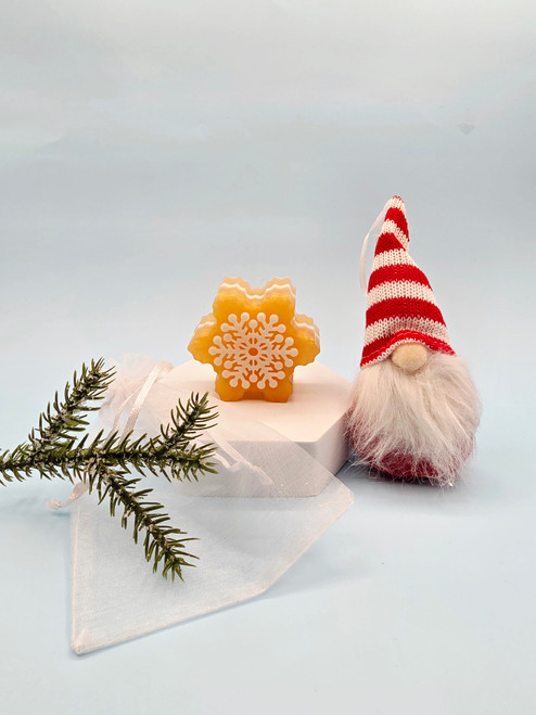 Golden Christmas Snowflake Natural Soap