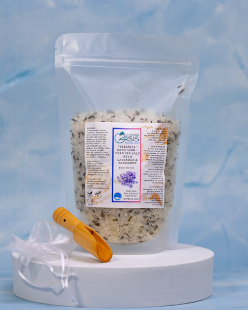 "Serenity" Bath Soak - Dead Sea Salt with Lavender & Bergamot