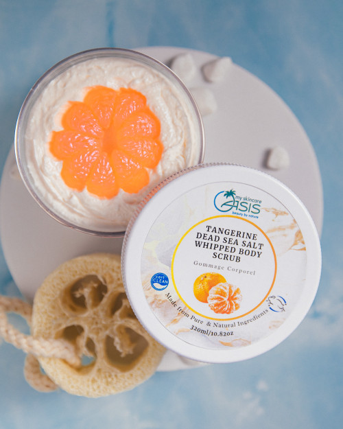 Natural Tangerine Dead Sea Salt Whipped Body Scrub