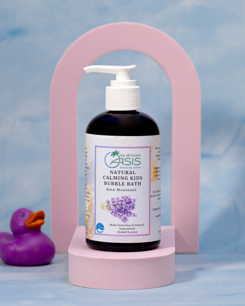 Natural Kids Bubble Bath with Chamomile Extract and Natural Moisturizing Factors for gentle cleansing and soft, hydrated skin