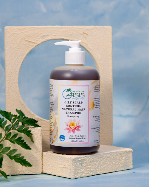 Natural Oily Scalp Shampoo with Zinc PCA and Niacinamide for oily hair, sulfate-free plant-based shampoo that helps keep hair fresh and balanced.
