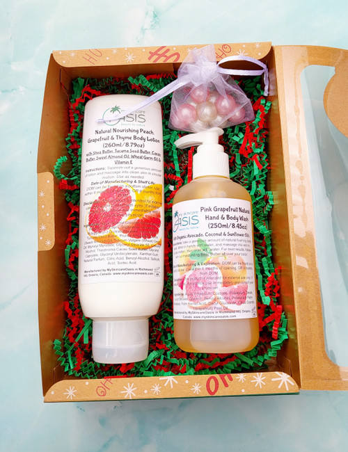 Grapefruit & Peach Lovers Natural Christmas Gift Set