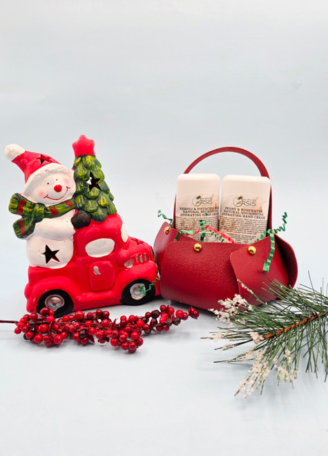 Red Women's Purse with Mini Hand Creams