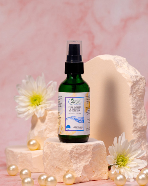 Pure Clarity & Balance Face Serum with Potassium Azeloyl Diglycinate, Niacinamide, Zinc PCA, and Hyaluronic Acid for oily, acne-prone skin, blemishes, redness, and enlarged pores.