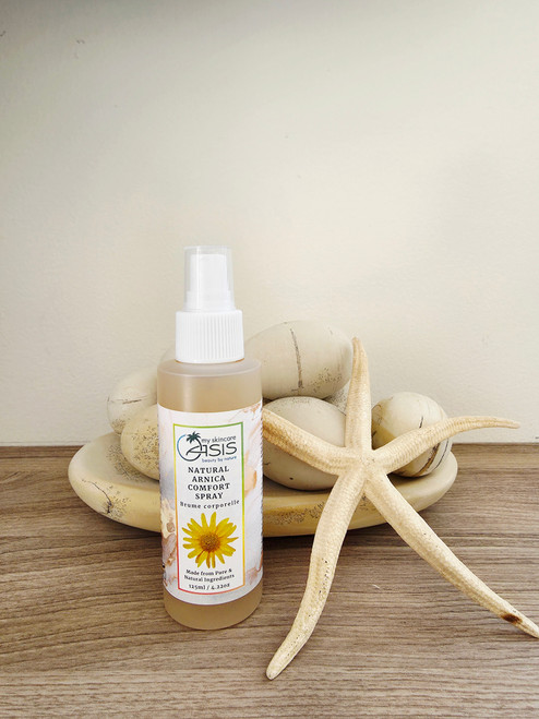Natural Arnica Recovery Spray with Arnica Extract, Chamomile Water, Panthenol, and Allantoin to soothe and refresh the skin after physical activity and everyday bumps
