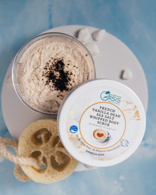 Natural French Vanilla Dead Sea Salt Whipped Body Scrub