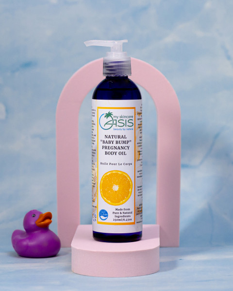 Baby Bump Pregnancy Body Oil with Shea Oil, Rosehip Oil, Calendula, Sunflower Oil, and Vitamin E for soft, hydrated skin during pregnancy