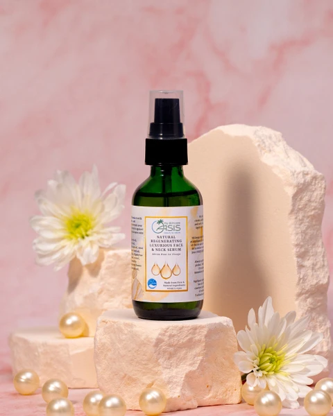 Natural Regenerating Face & Neck Oil with Retinol, Squalane, botanical oils, CoQ10, and vitamins for overnight skin nourishment, hydration, and healthy aging.