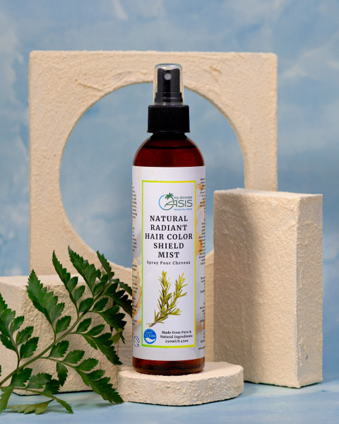 Radiant Hair Color Shield Mist with Hair Pigmentation Active, Niacinamide, Caffeine, Rosemary Water, and Silk Amino Acids for daily scalp care