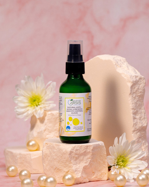 Natural Luminous Gravity Control Elixir lifting face serum for sagging skin, jawline definition, double chin appearance, and skin firmness with marine biotechnology active.