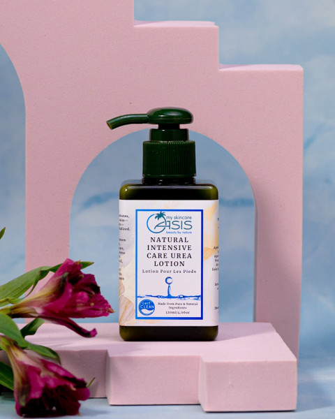 Natural Intense 45% Urea Lotion for cracked heels, foot calluses, and extremely dry skin with Shea Butter and Panthenol