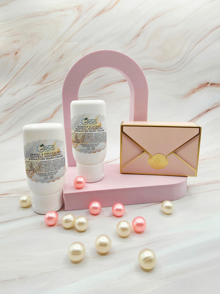 Pink Envelope with Mini Hand Creams