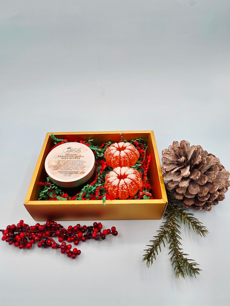 Organic Exotic Body Butter & Tangerines Gift Set