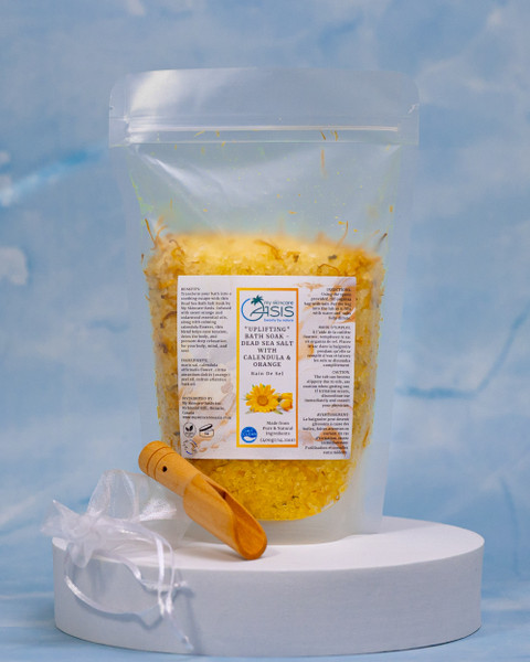 "Uplifting" Bath Soak - Dead Sea Salt with Calendula & Orange