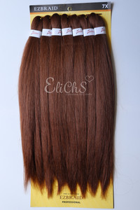 Cabello para trenzas Kanekalon premium 7 piezas  Largo 26 color 30 Cabello para trenzas Kanekalon premium 7 piezas  Largo 26 color 30