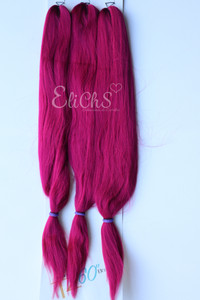 Cabello para Trenzas kanekalon premium largo 30 Color Borgonia Cereza Cabello para Trenzas kanekalon premium largo 30 Color Borgonia Cereza