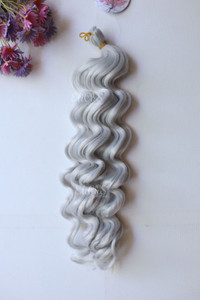 Cabello Deep wave para crochet o para trenzas color Gris
