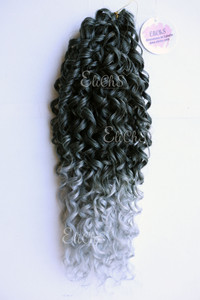 Cabello para trenzas o crochet Jess color negro con gris Cabello para trenzas o crochet Jess color negro con gris
