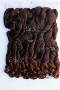 Cabello para trenzas Kanekalon 12x Color Negro con Cobre  Largo 22 Cabello para trenzas Kanekalon 12x Color Negro con Cobre  Largo 22