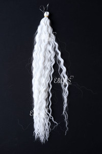 Cabello para trenzas y para Crochet Ariel Largo 22 color  blanco Cabello para trenzas y para Crochet Ariel Largo 22 color  blanco