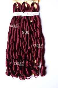 Cabello de seda para trenzas French curl Largo 22 color 900 Cabello de seda para trenzas French curl Largo 22 color 900