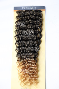 Cabello para trenzas y para crochet deep wave Largo 18 color 1B27 Cabello para trenzas y para crochet deep wave Largo 18 color 1B27