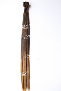 Extensiones de seda Lacias largo 26 pulgadas color 427 castaño oscuro con rubio medio Extensiones de seda Lacias largo 26 pulgadas color 427 castaño oscuro con rubio medio