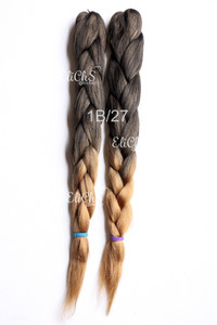 Cabello para trenzas Kanakekalon Premium Largo 24 con 2 piezas  color 1B27 Cabello para trenzas Kanakekalon Premium Largo 24 con 2 piezas  color 1B27