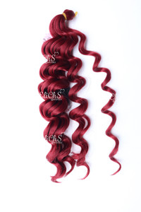 Deep wave para crochet o para trenzas color BG Borgonia Deep wave para crochet o para trenzas color BG Borgonia