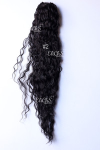 Cola de moño Curly Color #2 Castaño bien oscuro Cola de moño Curly Color #2 Castaño bien oscuro