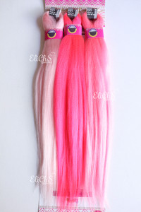 Cabello para trenzas Largo 24 pulgadas EZSPLIT color PINKS Cabello para trenzas Largo 24 pulgadas EZSPLIT color PINKS