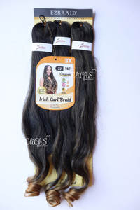Cabello de seda para trenzas Irish curl Largo 22 color 1B-27 Cabello de seda para trenzas Irish curl Largo 22 color 1B-27