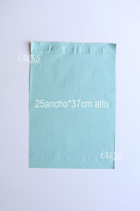 Bolsas para envío Biodegradable 50 unidades color verde agua tamaño 25cmx 37cm
