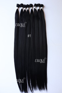 Cabello de Bioproteina - seda Lacio 8 piezas Largo 28  color #1 Negro Cabello de Bioproteina - seda Lacio 8 piezas Largo 28  color #1 Negro