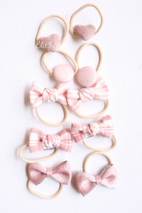 Set de colas para niñas Rosa #7629