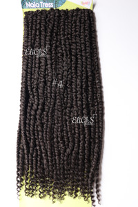 Cabello para Crochet Passion Twist color #4 castaño oscuro  largo 24 pulgadas Cabello para Crochet Passion Twist color #4 castaño oscuro  largo 24 pulgadas