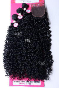 Cabello seminatural 4 piezas New water Color 1B negro Cabello seminatural 4 piezas New water Color 1B negro