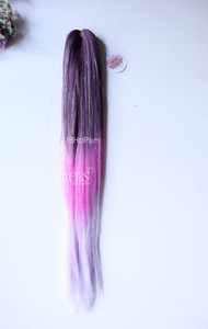 Cabello para trenzas Kanakekalon Premium Largo 28 color 1BPLUM con brillos Cabello para trenzas Kanakekalon Premium Largo 28 color 1BPLUM con brillos