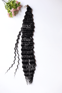 Cabello para crochet o para trenzas Deep wave Largo 30 color #1B