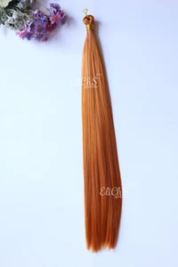 Cabello para trenzas de seda Bone largo 24 pulgadas color Naranja