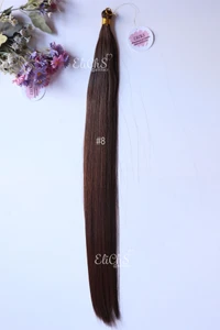 Cabello para trenzas de seda Bone largo 28 pulgadas color #8 castaño