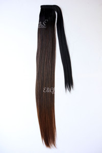 Cola de seda Largo 34 pulgadas color #BLGY30 negro con cobre