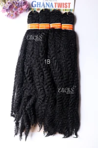 Cabello Afro Marley color 1B negro