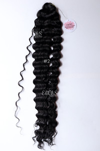 Cabello para crochet Orgánico de Bio proteina ocean wave color #2 Castaño bien Oscuro
