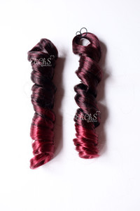 Cabello para trenzas French Pony Largo 24 Color 1BBG Negro con Borgoña