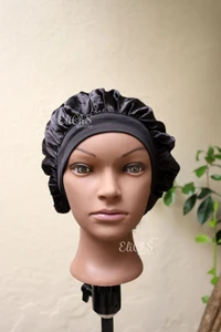 Gorro de Saten para niñas color negro