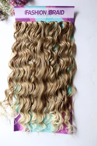 Cabello para trenzas y crochet Andress Largo 24 pulgadas 9 piezas color  27/613